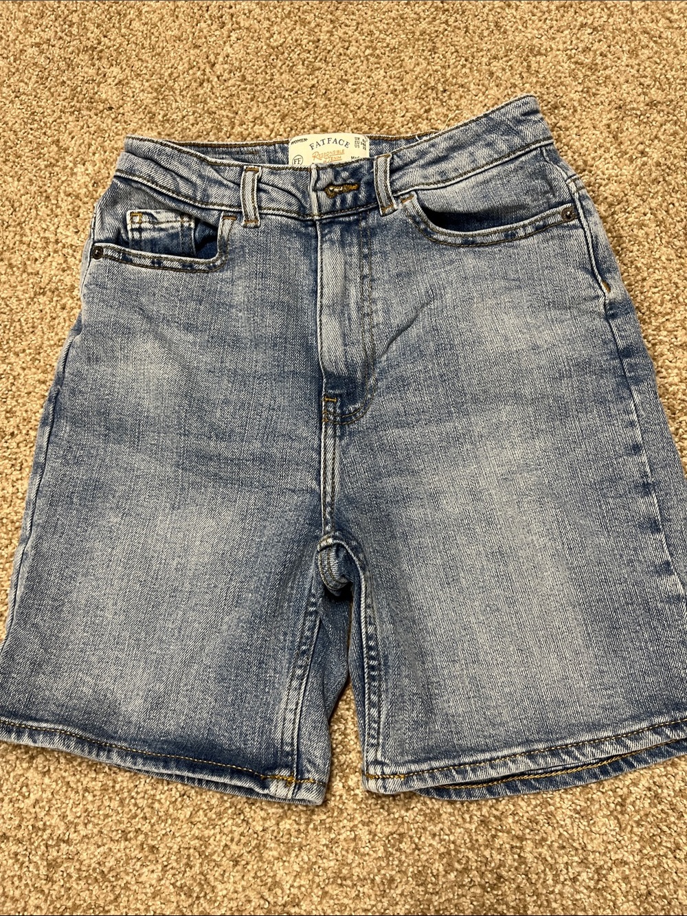 Fat Face women Denim Shorts in Light Blue